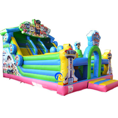 Adult Party Games Large PVC Paw Patrol Inflatable Jumping Castle Slide with Obstacle