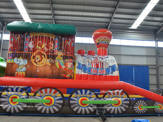 Entertain Kids with this Inflatable Circus Obstacle Course at Fun City Amusement Park