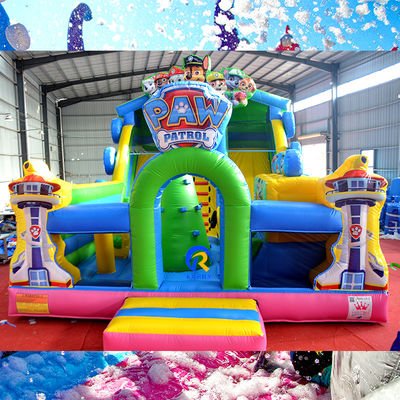 Adult Party Games Large PVC Paw Patrol Inflatable Jumping Castle Slide with Obstacle