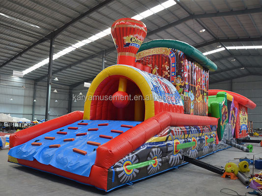 Entertain Kids with this Inflatable Circus Obstacle Course at Fun City Amusement Park