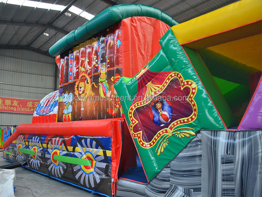 Entertain Kids with this Inflatable Circus Obstacle Course at Fun City Amusement Park