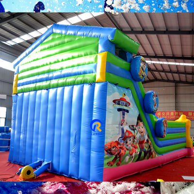 Adult Party Games Large PVC Paw Patrol Inflatable Jumping Castle Slide with Obstacle