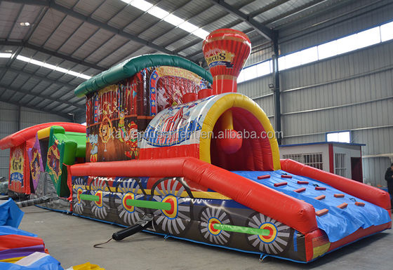 Entertain Kids with this Inflatable Circus Obstacle Course at Fun City Amusement Park