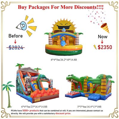 5-10 Allowable Passengers Cartoon Package Amusement Park Inflatable PVC Toys for Kids