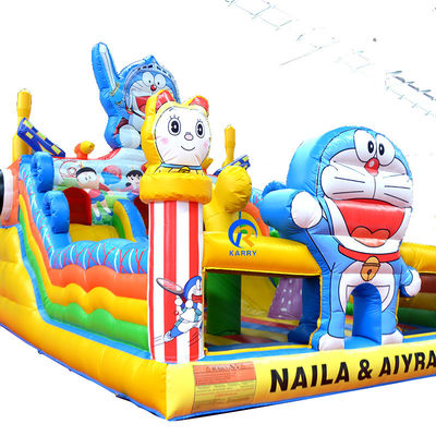 Custom Logo Printed Large Inflatable Castle Combo Slide for Children Party