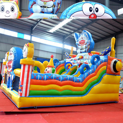 Custom Logo Printed Large Inflatable Castle Combo Slide for Children Party