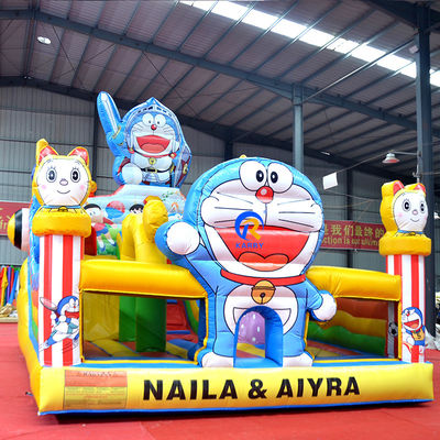 Custom Logo Printed Large Inflatable Castle Combo Slide for Children Party