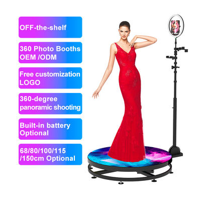 48h Fast DHL Shipping 360 Video Photobooth with LED Magic Mirror and iPad 115cm Case