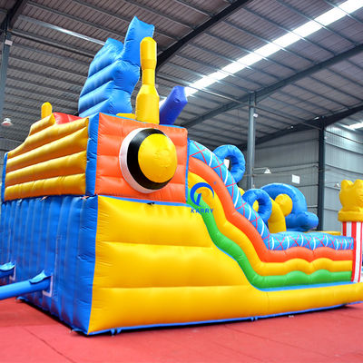 Custom Logo Printed Large Inflatable Castle Combo Slide for Children Party