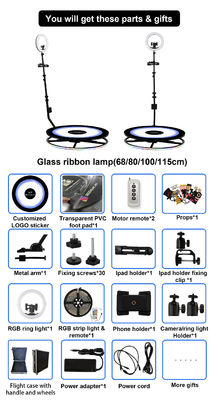 48h Fast DHL Shipping 360 Video Photobooth with LED Magic Mirror and iPad 115cm Case