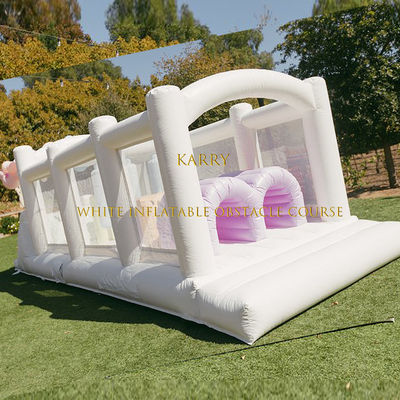 Kids' Party Inflatable Obstacle Course with Backyard Baby Bouncer Combo in Vibrant Colors