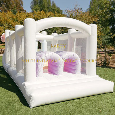 Kids' Party Inflatable Obstacle Course with Backyard Baby Bouncer Combo in Vibrant Colors