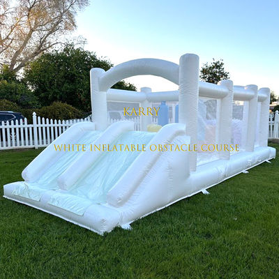 Kids' Party Inflatable Obstacle Course with Backyard Baby Bouncer Combo in Vibrant Colors