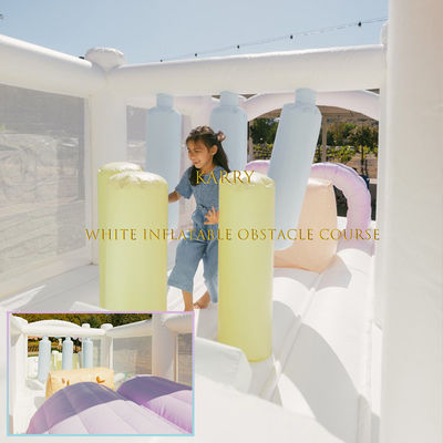 Kids' Party Inflatable Obstacle Course with Backyard Baby Bouncer Combo in Vibrant Colors