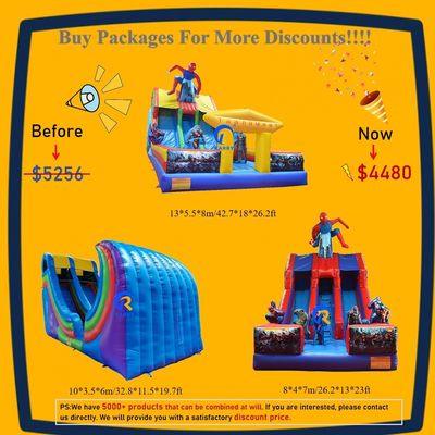 Large Inflatable Dry Slide Indoor and Outdoor Entertainment Allowable Passenger 5-10