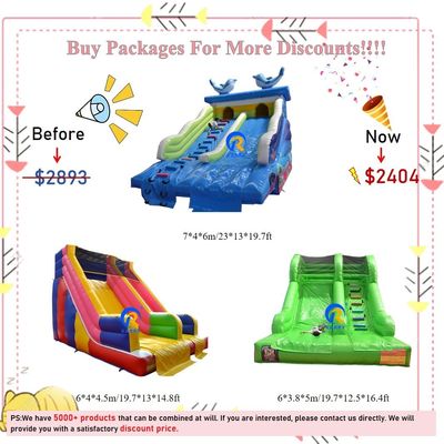 CE/EN71/EN14960 Certified Inflatable Water Slides for Adults Indoor and Outdoor
