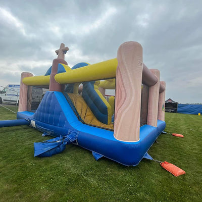 Customizable Pirate Treasure Hunt Themed Inflatable Obstacle Course with Climbing Tree