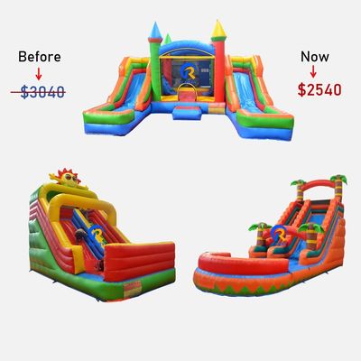 Accessories Included Blower Repair Kits and Package Bag for Inflatable Pool Slide