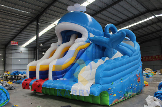 Portable PVC 0.55mm Tarpaulin Inflatable Water Slide with Pools and Swimming Ball Toys