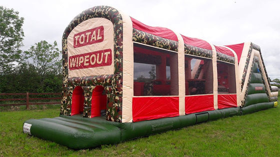 14 Years up Commercial Inflatable Bounce House Obstacle Course with Interactive Game