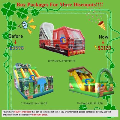 Blower Included Commercial Bouncy House with Inflatable Combo Castle Slide and Pool