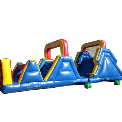 Features PORTABLE Commercial Inflatable Obstacle Course with Rock Climbing Wall Combo