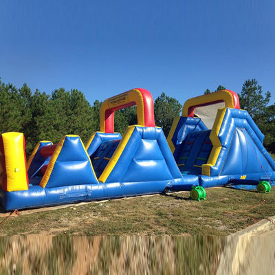 Features PORTABLE Commercial Inflatable Obstacle Course with Rock Climbing Wall Combo