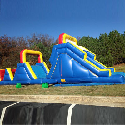 Features PORTABLE Commercial Inflatable Obstacle Course with Rock Climbing Wall Combo