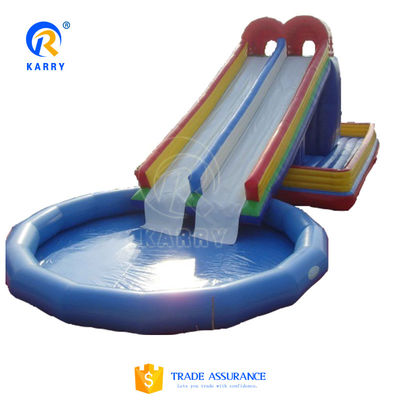 Outdoor Inflatable Water Park Round Waterpool Style Water Toys Games Slide with Pool
