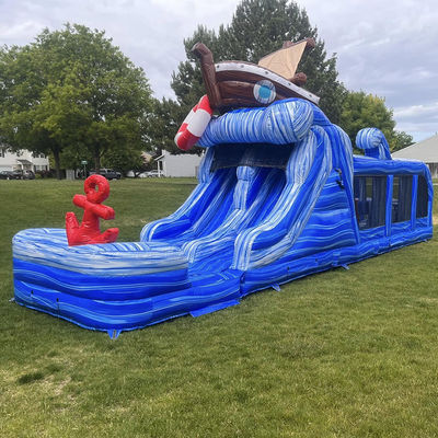 Customized Logo Acceptable Small Boat Inflatable Obstacle Course Bouncy Castle for Fun