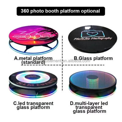 360 Video Photobooth Automatic With Led Magic Mirror Ipad 360 Photo Booth Machine 115cm