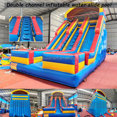 Kid's Inflatable Games Commercial Party Rental PVC Double-Lane Inflatable Water Slide