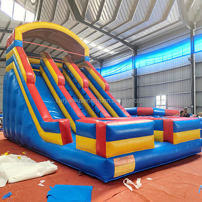 Kid's Inflatable Games Commercial Party Rental PVC Double-Lane Inflatable Water Slide
