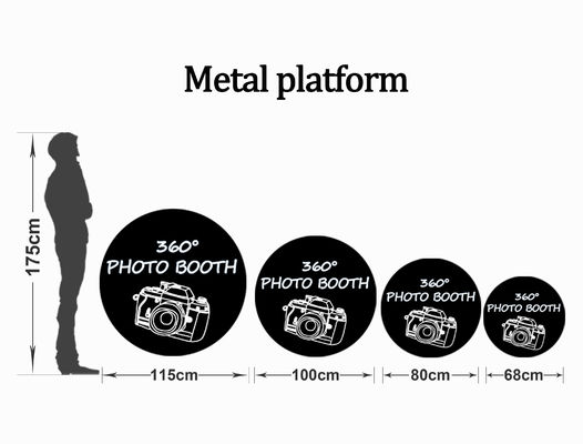Take Your Wedding or Party to the Next Level with 68cm/80cm/100cm/115cm 360 Photo Booth