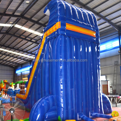 Digital Printing 23ft Tall Blue Marble Fantasy Water Slide Inflatable Games for Rental