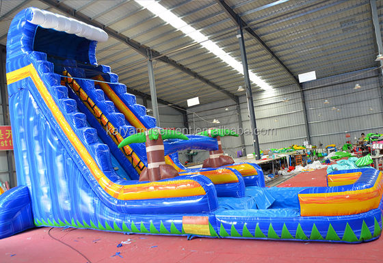 Digital Printing 23ft Tall Blue Marble Fantasy Water Slide Inflatable Games for Rental