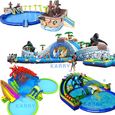 Customizable Inflatable Water Park Water Mobile Land Park with Max Capacity 100-500kg