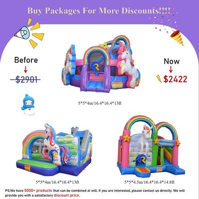 Frozen Theme Inflatable Castle with Slide Customized Size and Age Range 14 Years Up