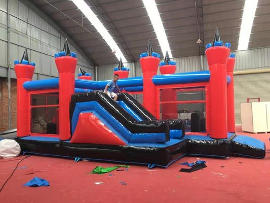 Commercial PVC Bounce House Obstacle Course and Slide for Inflatable Jump Bouncer