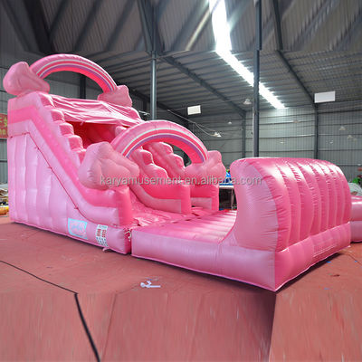 Girls Pink Inflatable 26 Foot Water Slide Pool Perfect for Commercial Rental and Fun