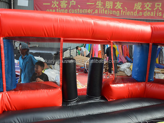 Gender-Neutral PVC Inflatable Meltdown Machine Mat with Wipeout Sweeper Arm Eliminator
