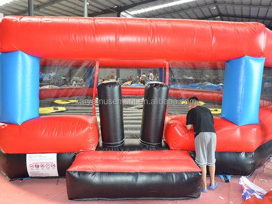 Gender-Neutral PVC Inflatable Meltdown Machine Mat with Wipeout Sweeper Arm Eliminator