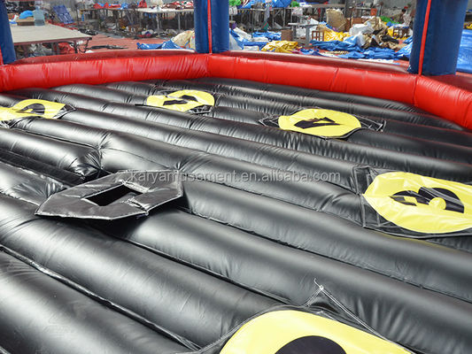 Gender-Neutral PVC Inflatable Meltdown Machine Mat with Wipeout Sweeper Arm Eliminator