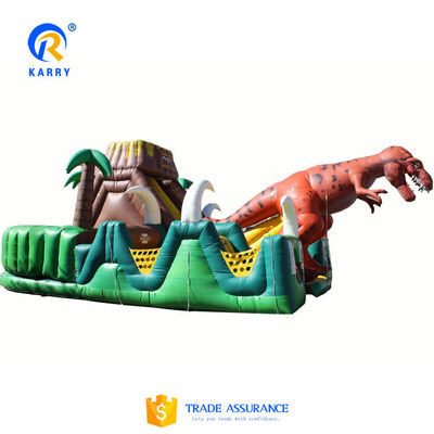 Jurassic Dinosaur Park Party Rental Outdoor Playground Inflatable Obstacle Course