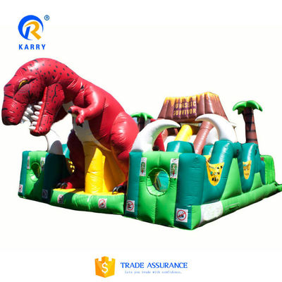 Jurassic Dinosaur Park Party Rental Outdoor Playground Inflatable Obstacle Course