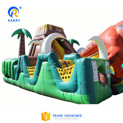 Jurassic Dinosaur Park Party Rental Outdoor Playground Inflatable Obstacle Course
