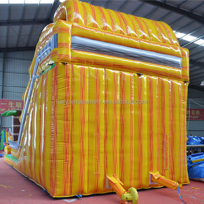 Marble Yellow Symphony Inflatable Water Slide Pool Double for Commercial Occasion