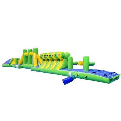 CE Certified 16m Aqua Run Course Obstacle Customized Colorful Design for Water Park