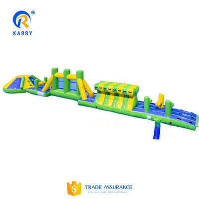 CE Certified 16m Aqua Run Course Obstacle Customized Colorful Design for Water Park