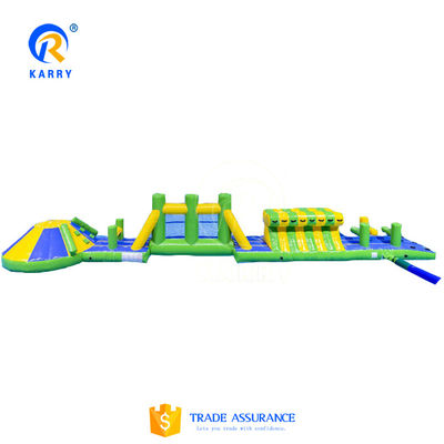 CE Certified 16m Aqua Run Course Obstacle Customized Colorful Design for Water Park